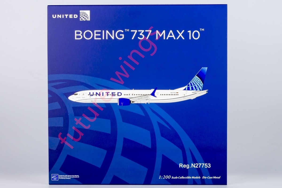 航空機・ヘリコプター NG 1/200 B737 MAX10 N27751 NG Models United Airlines 737 MAX 10 N27753 with metal stand