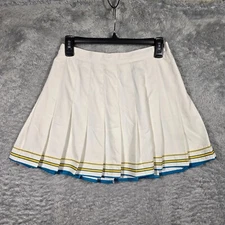 Tail Tennis Shirt Womens 10 White Pleated Zip 27x15