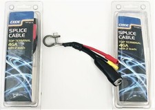 2 Exide Battery Cable Repair Splice 4 Ga Positive Negative Top Post Wires Sct-4