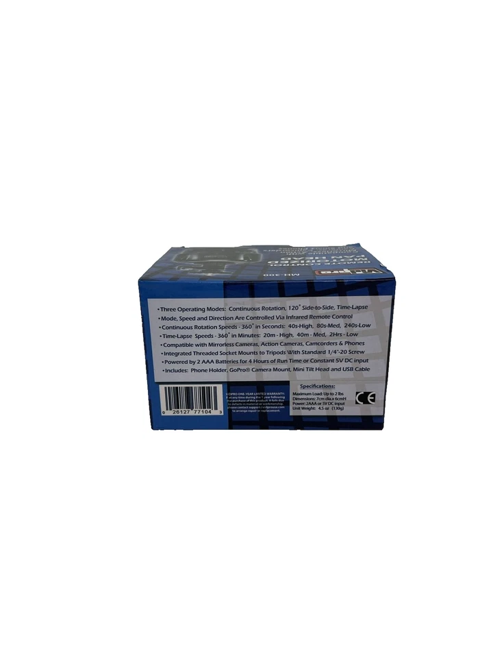 Vidpro MH-300 360-Degree Time-Lapse Photography Motorized Pan Head with Remote - Image 3 of 3