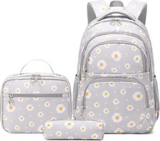 Mädchen Teenager Vintage Rucksack Set Für Mädchen Floral Schulranzen Laptop Sc