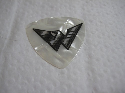Waylon Jennings Guitar Pick White Pearl / Dark Black Gray HTF RARE