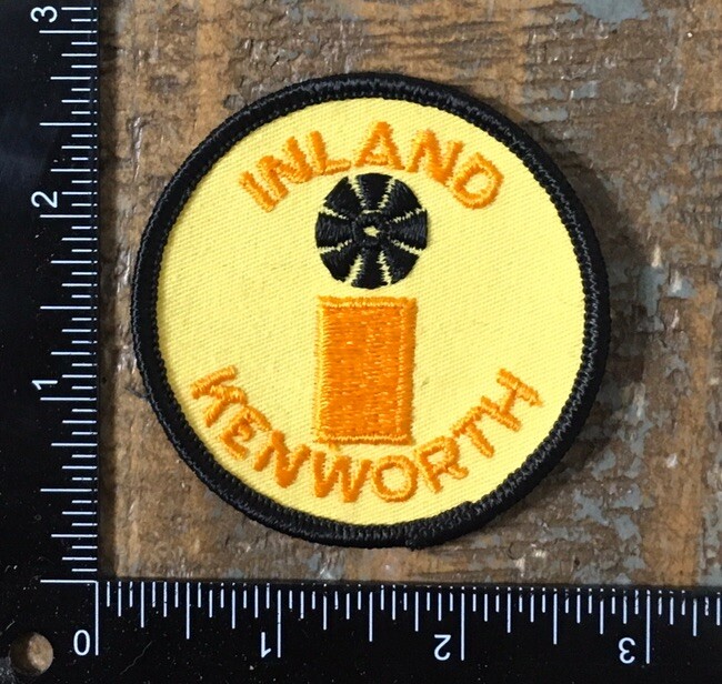 Vintage 1970s Kenworth Semi Truck Dealer Logo Embroidered Sew-On Patch-image