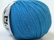 6-Skein Lot Baby Merino Yarn wool fine 6x50g/200m Light Blue