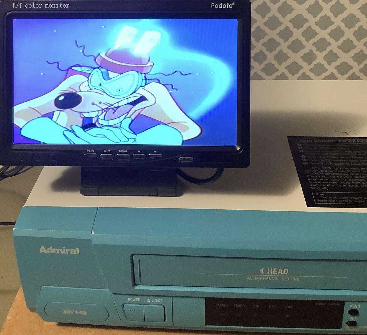 【VHS】ACTIVE-J ビデオ　セット VTG Admiral 4-Head VHS HQ VCR Video Recorder JSJ 20458 Works