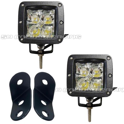 2in LED Light Pod With Brackets fits 2015-2018 Polaris General 2 & 4 Seat Models