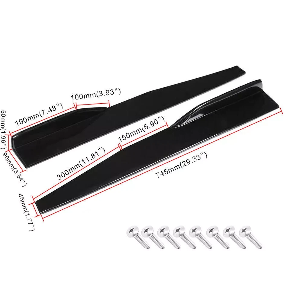 Kit de cuerpo divisor alerón labial parachoques delantero para Mini Cooper faldón lateral labio trasero Foto 3 de 4