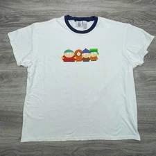 Vintage South Park Shirt Mens XL White Comedy Central Cartoon Humor Satire