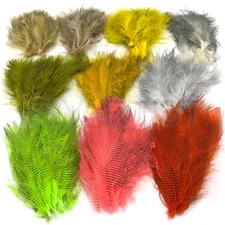 FINE BLACK BARRED MARABOU - Hareline Fly Tying Feathers - 10 Colors Available!