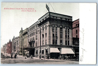 #ad #ad Sioux Falls South Dakota SD Postcard Ninth Street From Phillips Avenue 1907 $12.97