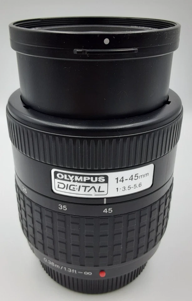 Olympus Zuiko Digital Lens 14-45mm 1: 3.5-5.6 W/ Step Up Rings 58mm-72mm Tested - Image 2 of 4