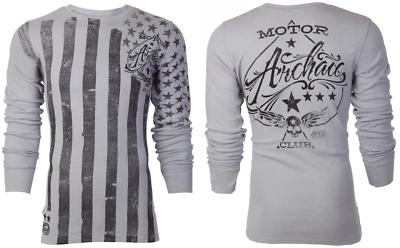 Archaic | Shirts | Nwt Archiac By Affliction Mens Crude Thermal In Charcoal - Foto 6