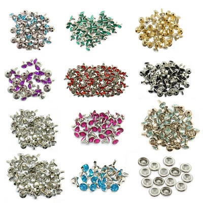 ARTANDCRAFTSUK Mode Strass Nieten Kristall Diamant Ohrstecker Kleidung Leder Handwerk 10 mm