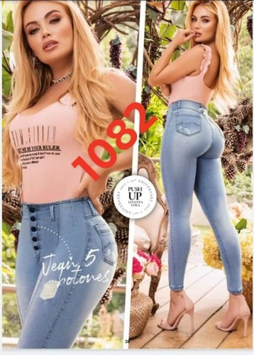 JEANS COLOMBIANOS KA1082 Authentic Colombian Push Up Jeans, Jean Levanta  Cola | eBay