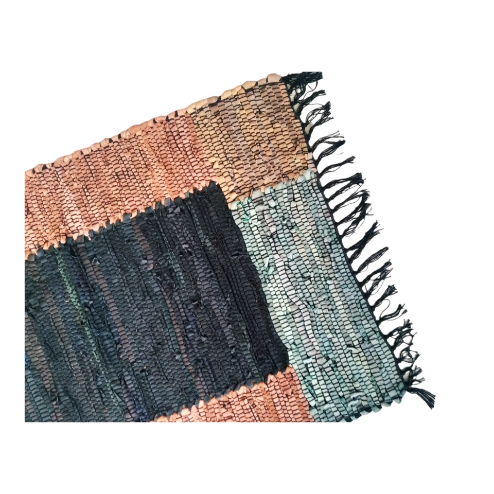 Alfombra de cuero ignífuga rectangular verde 24x36 pulgadas (60x90 cm) - Rústica resistente al calor Foto 4 de 4