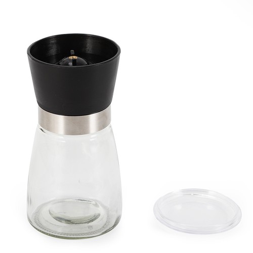 6 Stück Salzmühle Pfeffermühle Gewürzmühle Keramikmahlwerk Glas Set Schwarz DHL - Bild 8 von 12