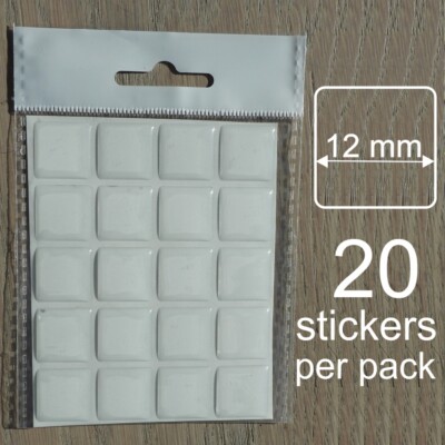 12 mm 1/2'' Klar Transparent Quadratisch Aufkleber Punkte Epoxid Kuppeln Gel Harz Cabochon