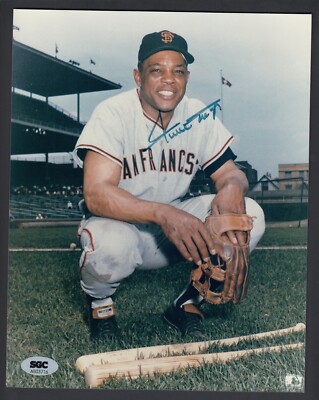 Willie Mays Autographed 8x10 Photo San Fransico Giants Wall Plaque