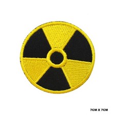 Radioactive Hazard Symbol Movie Logo Embroidered Patch Iron On/Sew On Patch