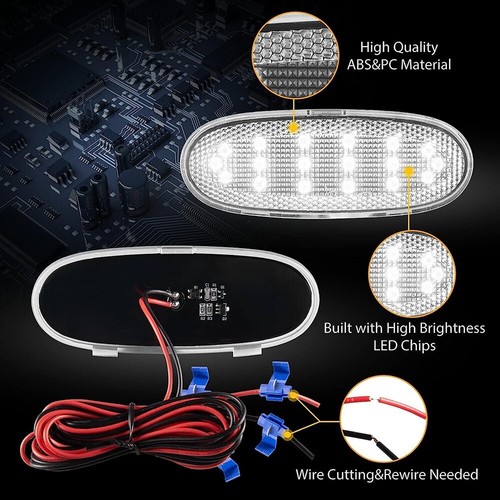 Front Door Panel Reflector Interior Light For Dodge Ram 1500 2500 3500 2004-2009 - Picture 2 of 6