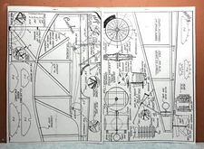 1911 CAUDRON BALSA FREE FLIGHT MODEL AIRPLANE PLANS 30" WINGSPAN
