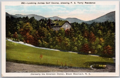 Black Mountain NC Golf Course FS Terry Residence Emerson Home USA Postcard D95