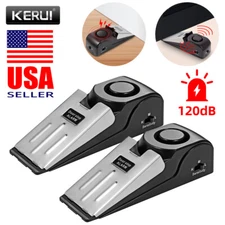 1/2Pcs Door Stop Alarm Wireless Door Stopper Alert for Home Travel Security Safe