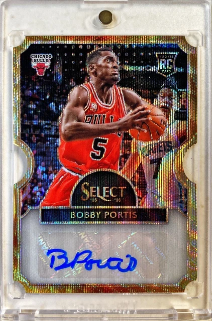 2015 Panini Select Bobby Portis Die Cut Gold Rookie Auto /10 Prizm Bucks RARE RC