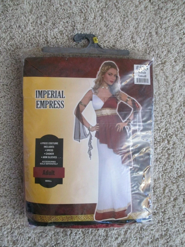 DISFRAZ DE EMPERATRIZ IMPERIAL IMPERIO ROMANO GRIEGO TOGA MUJER ADULTO PEQUEÑO 2-4 Foto 2 de 4