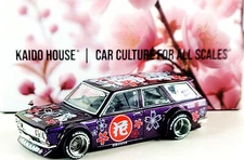 Kaido House x Mini GT Datsun 510 Wagon Hanami V3 🟪PURPLE 🟪 KHMG114 1/64 (NEW)
