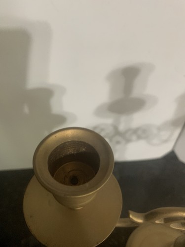 3 Stück Kandelaber Messing - lackiert gold veredelt - Bild 4 von 10