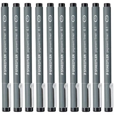 Staedtler 0.1 Mm Pigment Liner Fineliner Sketching Drawing Drafting Pens Pack
