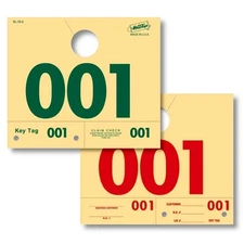 Automotive Service Dispatch Tags Numbered 000-999 Manilla Card Stock