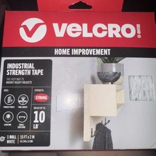 NIP VELCRO Brand Industrial Strength Heavy Duty 15 ft x 2 in Holds 10 lb White