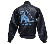 70s - 80s Manley Panthers . Hartwell Varsity Jacket . small 34 - 36 . US Made
