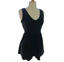 Black Sleeveless M Tie Back Romper V-Neck Cla...