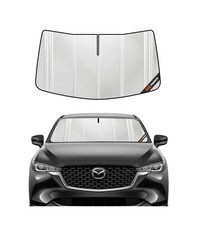 Pigenius Windshield Sun Shade for Mazda CX5 2017-2025 with Rearview Mirror Mo...