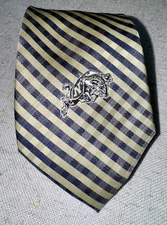 Notre Dame Fighting Irish Tie Blue Gold ND Logo NCAA Eagles Wings Necktie Tie