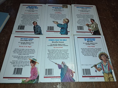 Great Illustrated Classics 6 Book Lot Secret Garden, Tom Sawyer, Oliver Twist, + - Picture 3 of 3