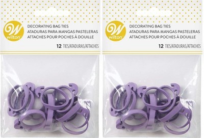 Wilton 12-Count Rubber Decorating/Icing Bag Ties (2-Pack)