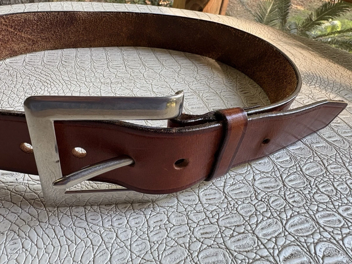 Vintage Y2K Gap Jeans Brown Genuine Leather Made In The USA Belt Gap 1969 Jeans Belt M Brown Leather Brass | Mercari main image 4