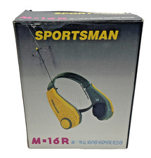 VTG  Sportsman AM/FM All Weather Headphones Receiver M-16R Yellow
