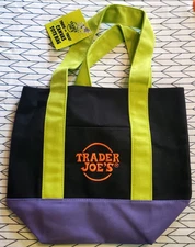NEW Trader Joe’s Halloween Mini Canvas Tote Bag (Multicolor) - Limited Edition