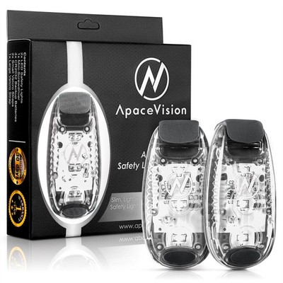 LED Safety Light 2 Pack - Clip On Strobe/Running Lights for Runners, Dog, Bik...