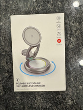3-in-1 Foldable Wireless Charging Station Phone/Watch/Earbuds   New