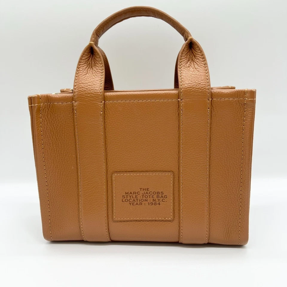 MARC JACOBS Bolso de Hombro Bolso de Mano Cuero Marrón 2 Vías EL BOLSO PEQUEÑO DE CUERO Foto 3 de 4