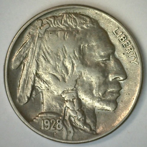 1928 Buffalo Indian Head Nickel XF 5c US Coin Circulated Extra Fine Philadelphia