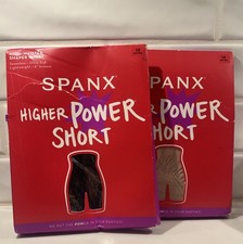 Spanx Sz 1X Nude  Black Higher Power Short High-Waisted Shaper Short 6" Inseam