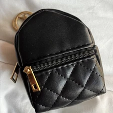 Mini Backpack Keychain Faux Leather Lipstick Holder Card Holder Key Chain