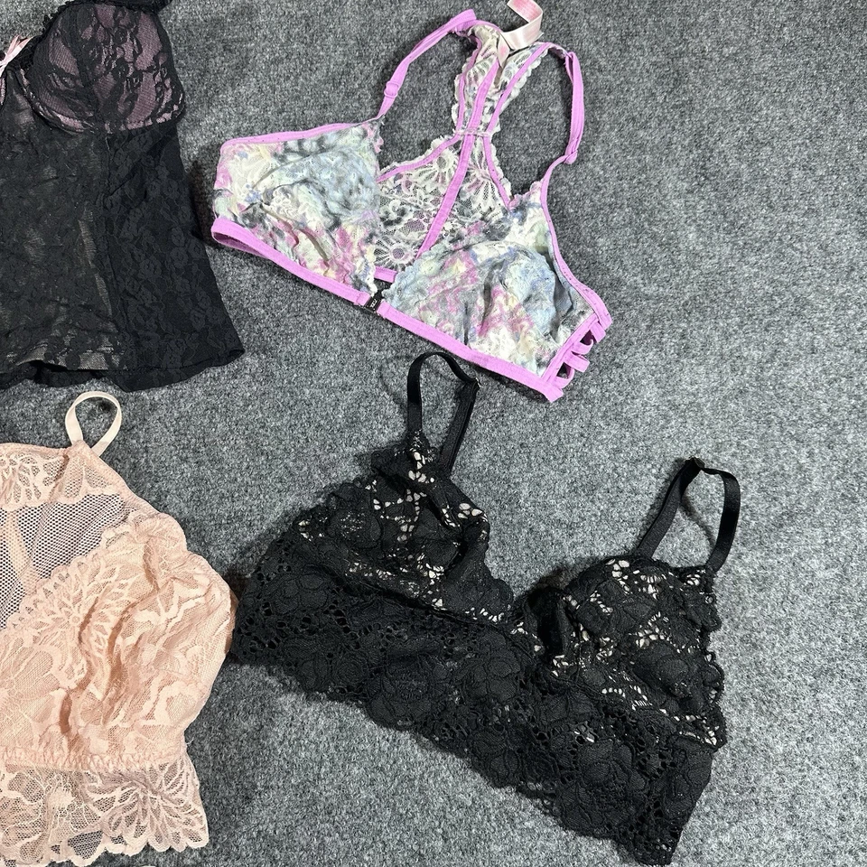 Victoria's Secret/Sujetador de Encaje Rosa Lote de 7 Talla Pequeña Foto 3 de 4